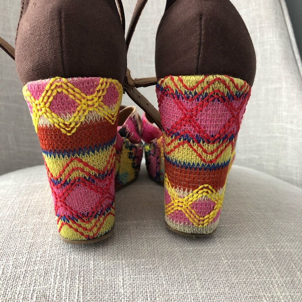 Call It Spring Boho Embroidered Platform Wedge - image 5